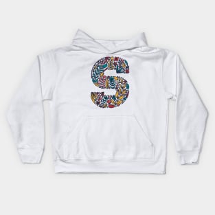 Tropical Letter S Kids Hoodie